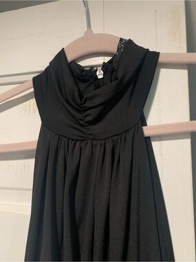 Girls Black Halter Dress